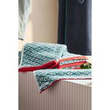 Doqu Home Leris Bouquet Jakarlı Yüz Havlusu - 50 x 90 cm - Yeşil