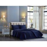 Doqu Home Napoli Yatak Örtüsü Çift Kişilik - Lacivert - 250 x 260 cm