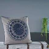 DOQU HOME Pandora Dekoratif Kırlent 50x50cm Anatolia İndigo