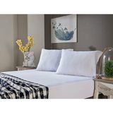 Doqu Home Penye Lastikli Çarşaf Tek King Size Beyaz (Yastık Kılıflı) - 120x200