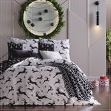 Doqu Home Ranforce New Year Çift Kişilik Nevresim Takımı - 200 x 220 cm - Siyah - Beyaz