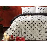 Doqu Home Ranforce Valens Tek Kişilik Nevresim Takımı - Siyah - 160 x 220 cm