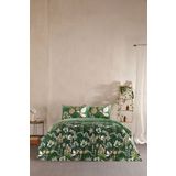 Doqu Home Saten Nevresim Takımı Rose Glow Çift Kişilik - Yeşil