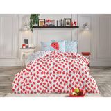 Doqu Home Strawberry Comforter Tek Kişilik Uyku Seti - Kırmızı