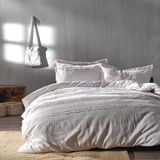 DOQU HOME Tek Kişilik Nevresim Takımı Carla - Açık Gri