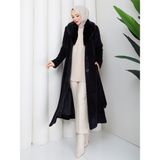 Doque Kadın Kışlık Kürk Kaban Yakası Kürklü 57041 Siyah - 40