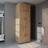 Dora Banyo Dolabı Kapaklı Çamaşır ve Kurutma Makinesi Dolabı 70X230 cm - Atlantik Çam