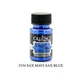 Dora Glass Metalik Cam Boyası 50 Ml. 3154 Sax Mavi