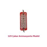 Dora Led 12 Volt Kırmızı 2.4 Watt Animasyonlu Çakar Modül 12 Ledli