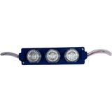 Dora Led 24 Volt Mavi Watt 3 Lü Lensli 3030 Reklamcı Modül (10 Adet) - 1 m