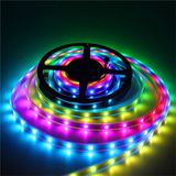 Dora Led 5V Adreslenebilir IP65 WS2812B Argb Pixel Şerit LED Metrede 60LED 5 Metre - Renkli