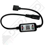 Dora Led Bluetooth Cep Telefonundan Rgb Şerit LED Kontrol Modülü 6A 5-24V Kablolu - 10 m - Siyah