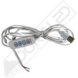 Dora Led Çift Renk 100 cm Dimmer'li USB Erkek Kablo 2 Amper On/off Switch'li Ucu Açık Dim Edilebilir USB Kablo