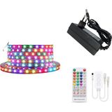 Dora Led WS2812B Argb Pixel Şerit LED 5VOLT 5m Ses ve Müzik Duyarli Wifi Çift Çıkışlı Kumandalı SP511+ADAPTÖR - 5 m - Renkli