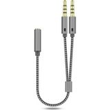 Dora Shopping Kulaklık Mikrofon Ayırıcı Mikrofon Kulaklık Ayırıcı Kablo Örgülü Kualklık Ayırıcı Kablo 25 cm Mikrof - Standart