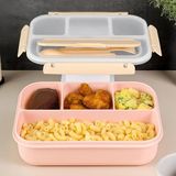 Dora Shopping Sızdırmaz Contalı Yemek Kabı - 4 Bölmeli Çatal Kaşıklı Diyet Beslenme Kutusu Lunch Box Pembe - Standart