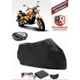Dorado Poseidon Branda Siyah Arka Çanta Uyumlu(Topcase) Motosiket Brandası Motor Örtüsü Çadır Su Geçirmez Motosiklet Kılıfı Motor Brandası,lastikli,taşıma Torbalı