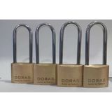 Doras Ersa 4'Lü Set Uzun Kanca Pas Pirinç Asma Kilit 40 Mm