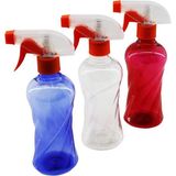 Dorasan 350ML Renkli Şeffaf Uzun - Plastik - Burgulu Boş Sprey Püskürtücü Şişe