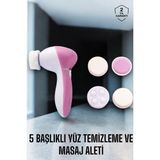 Dorasan Taşınabilir Yüz Temizleme Cihazı Masaj, Peeling, Temizlik 5 Başlıklı - Çok Renkli