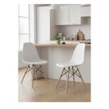 Dorcia Home 2 Adet Mona Beyaz Eames Sandalye Cafe Balkon Mutfak Sandalyesi