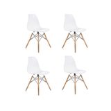 Dorcia Home Beyaz Eames Sandalye 4 Adet Cafe Balkon Mutfak Sandalyesi