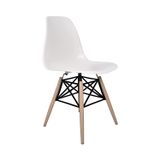 Dorcia Home Eames Plastik Kafesli Sandalye - Cafe Balkon Mutfak Sandalyesi (1, Beyaz)