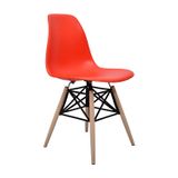 Dorcia Home Eames Plastik Kafesli Sandalye - Cafe Balkon Mutfak Sandalyesi (1, Kırmızı)