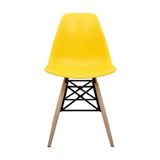 Dorcia Home Eames Plastik Kafesli Sandalye - Cafe Balkon Mutfak Sandalyesi (1, Sarı)