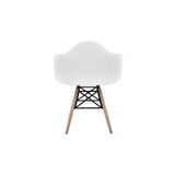 Dorcia Home Kolçaklı Beyaz Eames Plastik Kafesli Sandalye - Cafe Balkon Mutfak Sandalyesi