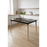 d'orciahome Rova Cam Tablalı Mutfak Masası 80 x 120 cm
