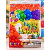 DORDOİ 67 Parça Happy Birthday Doğum Günü Balon Süsleme Seti – Renkli Balon Zinciri ve Folyo Harf Dekorasyon Seti