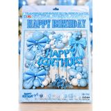 DORDOİ 86 Parça Happy Birthday Mavi Balon Süsleme Seti – Doğum Günü Parti Dekorasyon Balon Seti