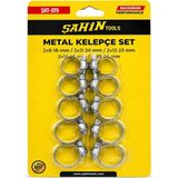 Dordoi Şahin 10 Parça Metal Kelepçe Seti Paslanmaz Hortum Kelepçesi 18-27 mm Ayarlanabilir Sık - Çok Renkli