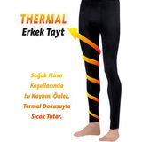 Dore Erkek Termal Tayt - Büyük Beden XL Siyah Nefes Alabilir Kumaş ile Rahat Kullanım
