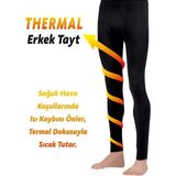 Dore Erkek Termal Tayt - Büyük Beden Xl - Siyah