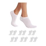 DORE Görünmez Sneakers Beyaz Kadın Spor Ayakkabı Çorabı 6 Çift