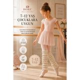 Dore Orijinal 7-12 Yaş Kız Çocuk Tozluk Çorap - Premium Akrilik Örgü Çocuklara Özel Tasarım Bale Dans Cimnastik Leg Warmer Ayak Isıtıcı Çocuk Tozluğu - Bej