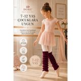 Dore Orijinal 7-12 Yaş Kız Çocuk Tozluk Çorap - Premium Akrilik Örgü Çocuklara Özel Tasarım Bale Dans Cimnastik Leg Warmer Ayak Isıtıcı Çocuk Tozluğu - Bordo