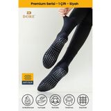 Dore Premium Model Ter Emici Havlu Tabanlı Extra Güçlendirilmiş Kaymaz Pilates ve Yoga Çorabı Siyah 36 - 42