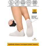 Dore Unisex Beyaz Konfor Modeli Kaymaz Taban Pilates Yoga Için Kaydırmaz Patik Çorap 1 Çift 36 - 42