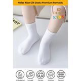 Dore Unisex Çocuk 3 Çift Pamuklu Cilt Dostu Premium Ultra Yumuşak Kız Erkek Çocuk Kolej Çorap Beyaz 3-5 Yaş - 3 - 5 Yaş