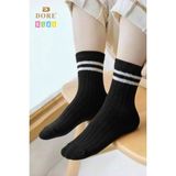 Dore Unisex Çocuk 4 Çift Pamuklu Cilt Dostu Premium Ultra Yumuşak Çocuk Kolej Patik Çorap Seti Siyah 3-5 Yaş - 3 - 5 Yaş