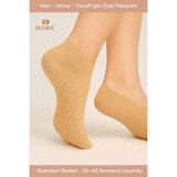 Dore Unisex Hac Umre Tavaf Için Kaymaz Taban Konforlu Kaydırmaz Patik Çorap Standart Beden 36-42 Bej - 36 - 42