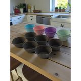 Dore Voir 6 Adet Muffin Silikon Mini Kek Kalıbı- Çap 7 CM/Asorti Renk