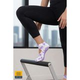 Dore Yazlık Yoga Sports Kaydırmaz Tabanlı Kısa Batik Model Pilates ve Yoga Çorabı 1 Çift Lila 36 - 42