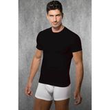 DOREANSE 2550 ERKEK MODAL BİSİKLET YAKA KISA KOL SİYAH T-SHİRT - 2XL - Siyah