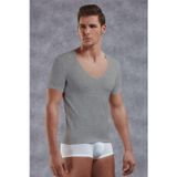 Doreanse 2820 Modal Derin V Yaka Kısa Kol Füme Erkek T-shirt