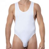 Doreanse 5003 Geniş Yaka Çıtçıtlı Beyaz Erkek Body