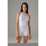 Doreanse 9401 Halter File Yaka Beyaz Kadın Atlet